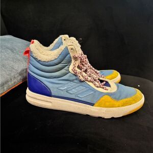 Adidas by Stella McCartney Blue and Yellow High-Top Sneakers